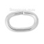 Picture of 200 PCs 7mm x 5mm, 1mm(18 gauge) 304 Stainless Steel Open Jump Rings Findings For Jewelry Making Silver Tone Oval