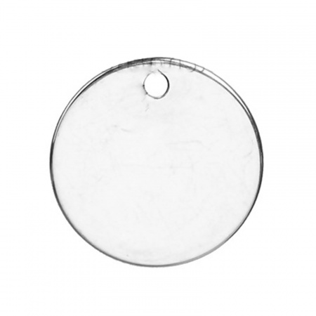 Picture of Stainless Steel Pendants Round Disc Rose Gold Blank Stamping Tags One Side 30mm Dia., 2 PCs
