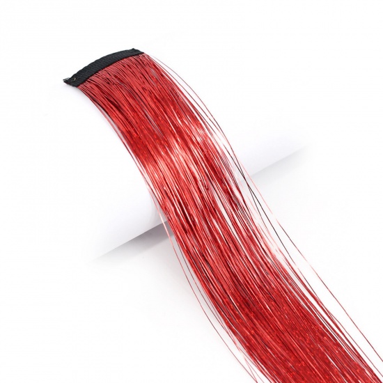 Immagine di Plastica Estensione Capelli Rosso 50cm, 1 Foglio