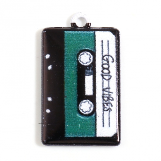 Immagine di Lega di Zinco Charms Cassetta Verde 26mm x 15mm , 5 Pz