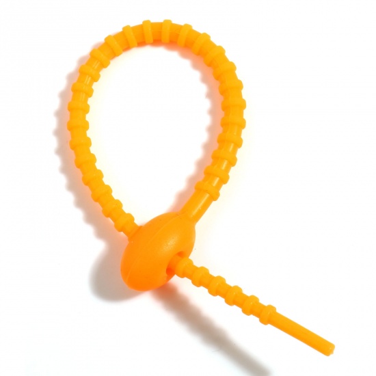 Bild von Silikon Schlüsselkette & Schlüsselring Zubehör Orange 21.5cm , 5 Strange
