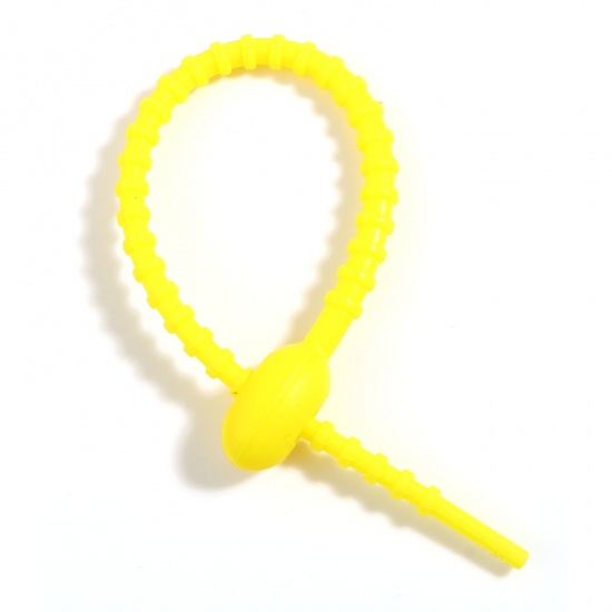 Picture of Silicone Keychain & Keyring Accessories Yellow 21.5cm , 5 PCs