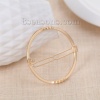 Picture of Hair Clips Gold Plated Circle Ring 61mm x 45mm, 2 PCs