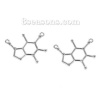 Image de Connecteurs de Bijoux en Alliage de Zinc Forme Caféine Molécule Chimie Science Argent Mat 27mm x 23mm, 10 Pcs