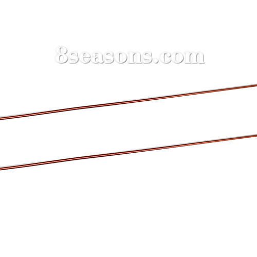 Изображение Медь провод бусы Нитки и Шнуры Круглые Розово-золотой 0.3мм Диаметр , (28 калибров) 2 Рулона (Примерно 20 M/Рулон)