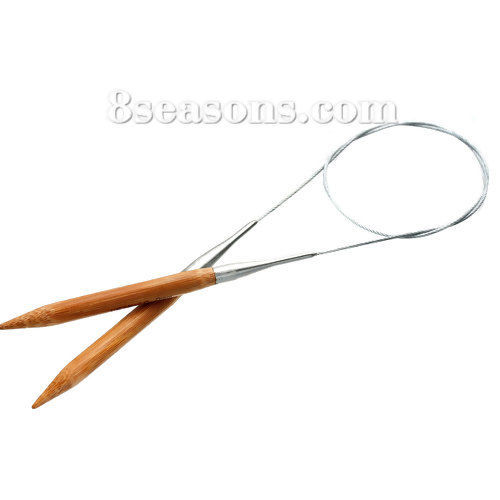 Picture of (US15 10.0mm) Bamboo Circular Knitting Needles Natural 81cm(31 7/8") long, 1 Piece