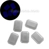 Picture of Acrylic Gray Glow In The Dark Dome Seals Cabochon Rectangle 3.1cm(1 2/8") x 2.2cm( 7/8"), 5 PCs