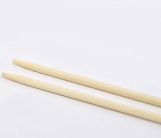 Picture of (US8 5.0mm) Bamboo Single Pointed Knitting Needles Natural 23cm(9") long, 1 Set ( 2 PCs/Set)