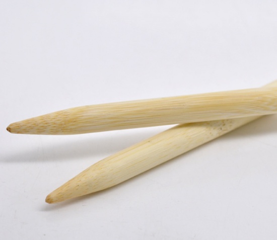 Picture of (US13 9.0mm) Bamboo Single Pointed Knitting Needles Natural 34cm(13 3/8") long, 1 Set ( 2 PCs/Set)