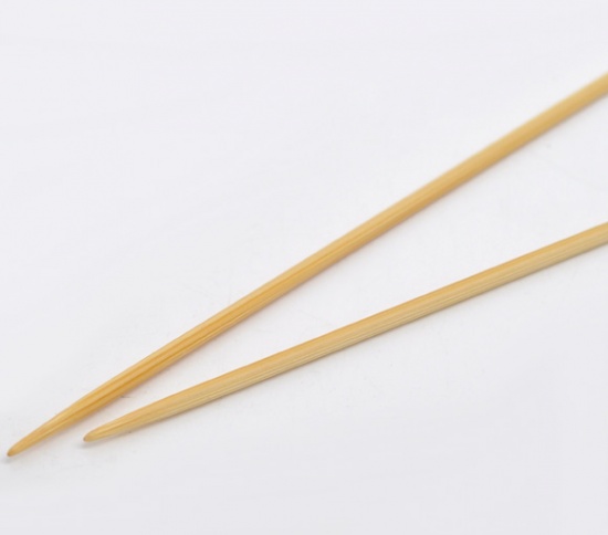Picture of (US1 2.25mm) Bamboo Single Pointed Knitting Needles Natural 34cm(13 3/8") long, 1 Set ( 2 PCs/Set)