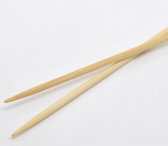 Picture of (US2 2.75mm) Bamboo Single Pointed Knitting Needles Natural 34cm(13 3/8") long, 1 Set ( 2 PCs/Set)