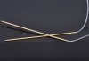Immagine di (US0 2.0mm) Bambù Circolare Ferri da Maglia Naturale 100cm Lunghezza, 1 Paio