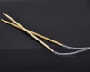 Picture of (US5 3.75mm) Bamboo Circular Knitting Needles Natural 100cm(39 3/8") long, 1 Pair
