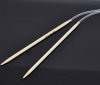 Picture of (US7 4.5mm) Bamboo Circular Knitting Needles Natural 100cm(39 3/8") long, 1 Pair
