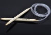 Immagine di (US13 9.0mm) Bambù Circolare Ferri da Maglia Naturale 120cm Lunghezza, 1 Paio