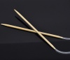 (US6 4.0mm) 竹 輪 編み針 ナチュラル 120cm 長さ、 1 対 の画像