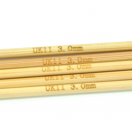 Immagine di (UK11 3.0mm) Bambù DP Ferri da Maglia Naturale 15cm Lunghezza, 1 Serie ( 5 Pz/Serie)