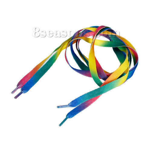 Image de Lacet Athlétique Sport en Polyester Multicolore 110cm, 2 Pièces