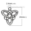 Picture of Zinc Based Alloy Charms Triangle Antique Silver Color Celtic Knot Carved Hollow 24mm(1") x 22mm( 7/8"), 10 PCs