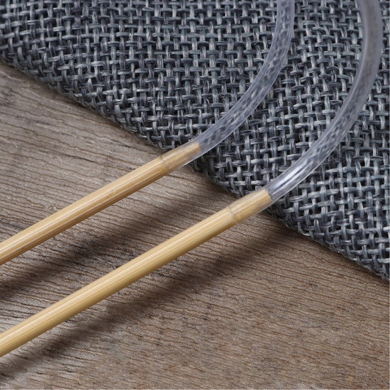 Picture of (US2 2.75mm) Bamboo Circular Knitting Needles Natural 50cm(19 5/8") long, 1 Pair