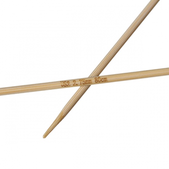 Picture of (US2 2.75mm) Bamboo Circular Knitting Needles Natural 80cm(31 4/8") long, 1 Pair