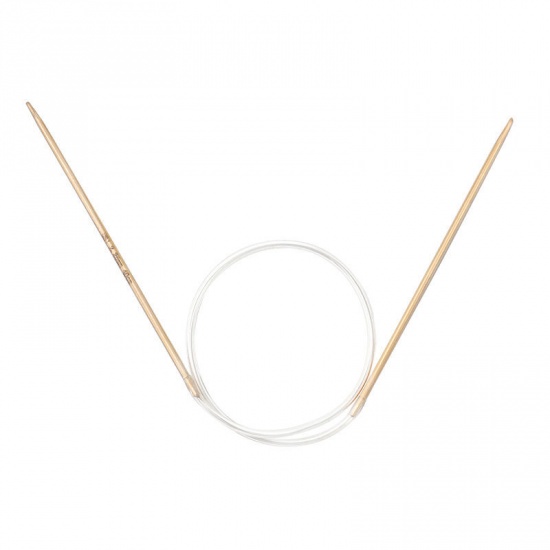 Picture of (US1 2.25mm) Bamboo Circular Knitting Needles Natural 40cm(15 6/8") long, 1 Piece
