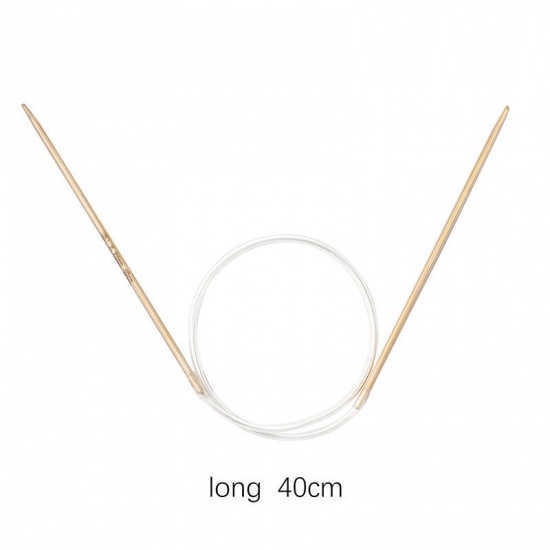 Picture of (US1 2.25mm) Bamboo Circular Knitting Needles Natural 40cm(15 6/8") long, 1 Piece