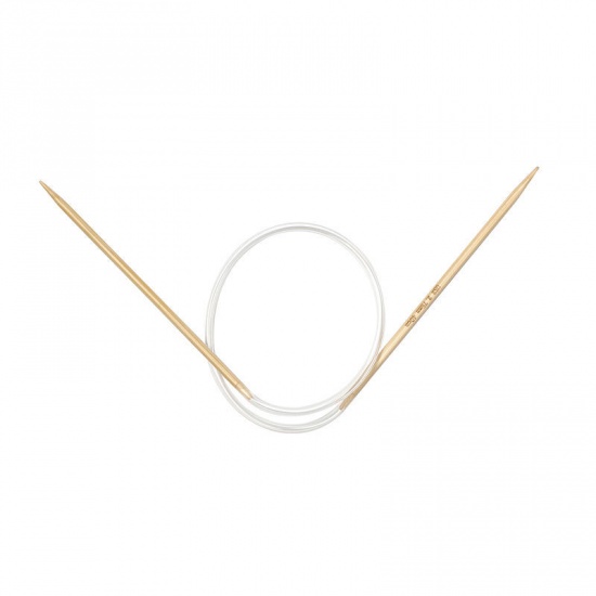 Picture of (US2 2.75mm) Bamboo Circular Knitting Needles Natural 40cm(15 6/8") long, 1 Piece