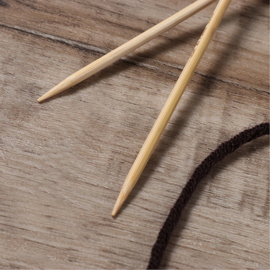 Изображение (US2 2.75мм) Бамбук Спицы & Крючки Кругвые Естественный цвет 40см длина, 1 ШТ