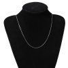 Picture of 304 Stainless Steel Snake Chain Jewelry Necklace Silver Tone 50cm(19 5/8") long, Chain Size: 1mm, 1 Piece