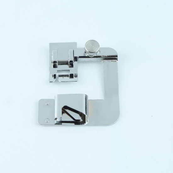 Image de Outils à Couture en Alliage de Fer Pied Ourlet Rectangle Argent Mat, 4.8cm x 4.3cm, 1 Kit ( 3 Pcs/Kit)