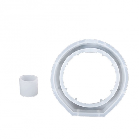 Bild von Silikon Gießform Reagenzglas Hydroponischer Blumentopf Oval Weiß 15.2cm x 15cm, 1 Set ( 2 Stück/Set)
