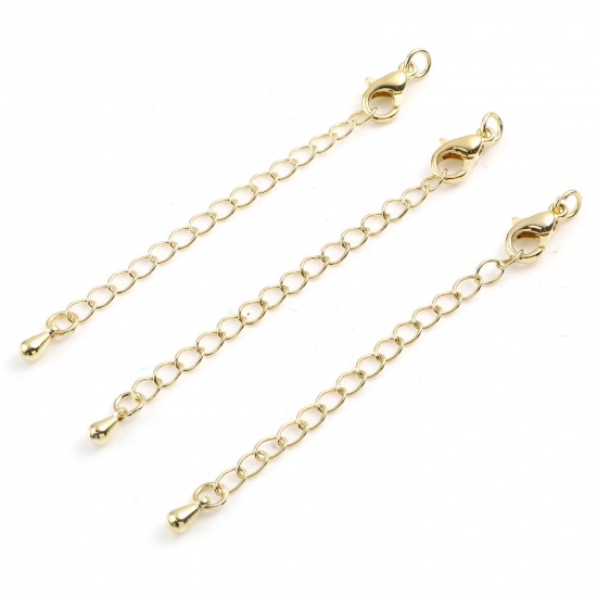 Picture of Brass Extender Chain Gold Plated Drop 7cm(2 6/8") long, 2 PCs                                                                                                                                                                                                 