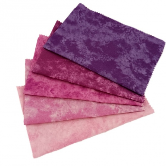 Picture of Fabric Fabric Purple Square Tie-Dye 20cm x 20cm, 1 Set ( 5 PCs/Set)