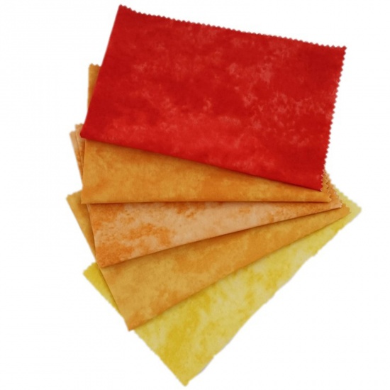 Picture of Fabric Fabric Yellow Square Tie-Dye 20cm x 20cm, 1 Set ( 5 PCs/Set)