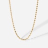 Picture of 1 Piece Vacuum Plating Simple & Casual Exquisite 14K Gold Plated 304 Stainless Steel Ball Chain Necklace For Women 41.5cm(16 3/8") long