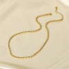 Picture of 1 Piece Vacuum Plating Simple & Casual Exquisite 14K Gold Plated 304 Stainless Steel Ball Chain Necklace For Women 41.5cm(16 3/8") long