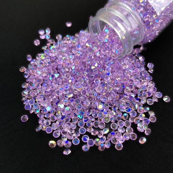 Picture of Crystal Filler Resin Jewelry Craft Filling Material Mauve Rhinestone 5.2cm x 3cm, 1 Bottle