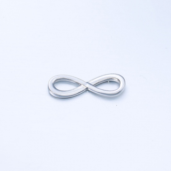 Immagine di 201 Acciaio Inossidabile Charms Simbolo di Infinito Tono Argento 23mm x 8mm, 1 Pz