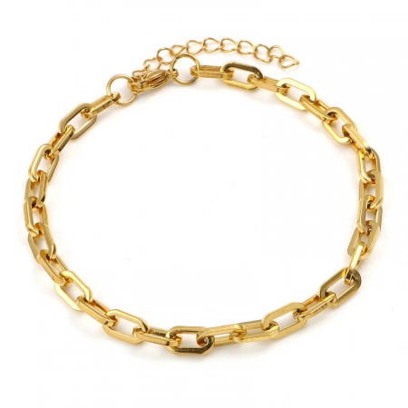 Picture of 1 Piece Vacuum Plating 304 Stainless Steel Anklet Gold Plated