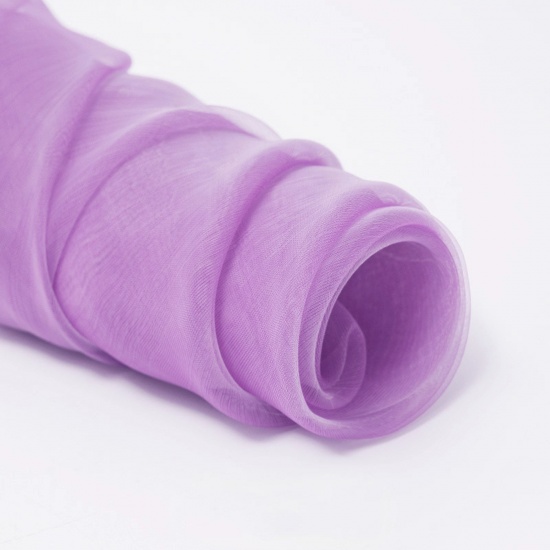 Immagine di Organza Tessuto Colore Viola 150cm x 100cm , 1 M