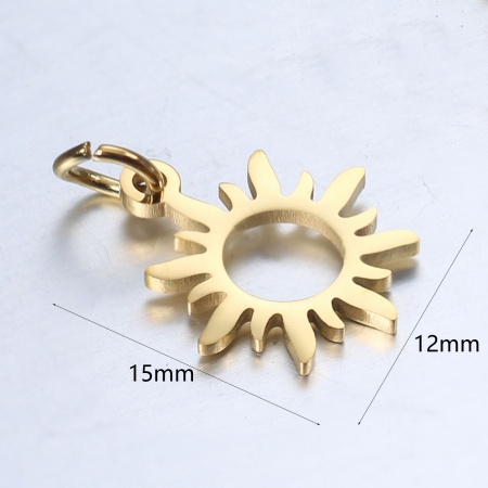 Immagine di 304 Acciaio Inossidabile Galassia Charms Sole Oro Placcato 15mm x 12mm, 1 Pz