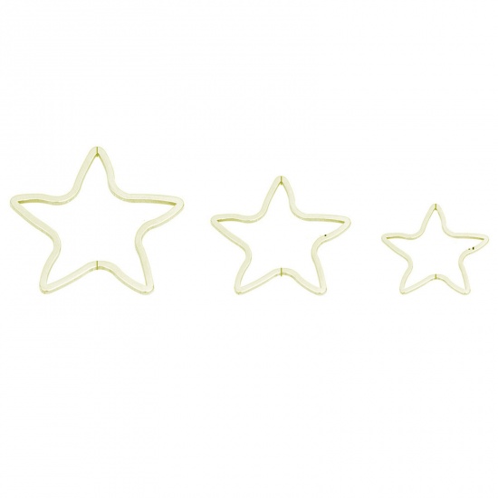 Picture of Stainless Steel Geometry Series Connectors Pentagram Star Gold Plated 16mm x 16mm, 10 PCs
