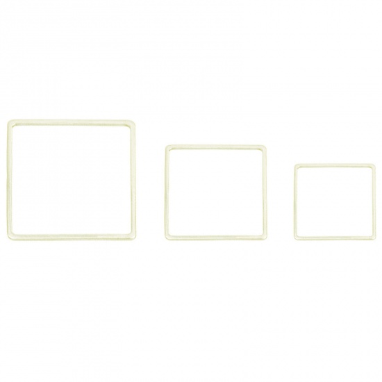 Picture of Stainless Steel Geometry Series Connectors Square Gold Plated 20mm x 20mm, 10 PCs