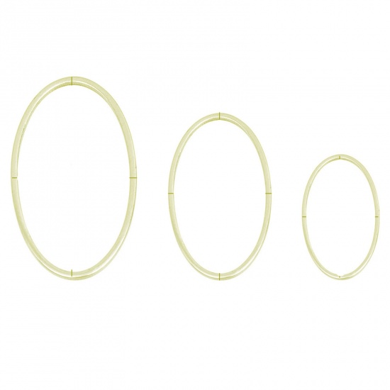 Picture of Stainless Steel Geometry Series Connectors Oval Gold Plated 16mm x 10mm, 10 PCs