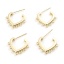Immagine di Ottone San Valentino Accessori Per Orecchini Vero Oro Placcato Cuore W/ Loop 21mm x 18mm, Dimensione di Posta / Cavo: (21 misura), 2 Pz