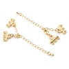 Picture of Brass End Caps Real Gold Plated 9.1x1.6cm 2.7x1.7cm, 1 Set