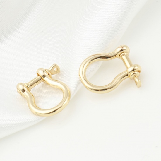 Picture of Brass D Rings Fit Clothing Bag Making Real Gold Plated 19mm x 16mm, 1 Piece                                                                                                                                                                                   