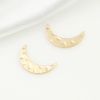 Picture of Brass Galaxy Charms Half Moon Real Gold Plated 16mm x 9mm, 5 PCs