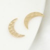 Picture of Brass Galaxy Charms Half Moon Real Gold Plated 16mm x 9mm, 5 PCs